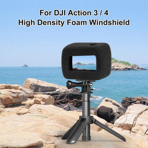 For DJI Osmo Action 5 Pro / 4 / 3 PULUZ High Density Foam Windshield (Black) - HoMEdemic™ 