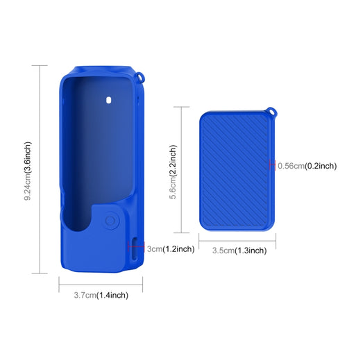 For DJI OSMO Pocket 3 PULUZ  2 in 1 Silicone Cover Case Set with Strap (Blue) - HoMEdemic™ 