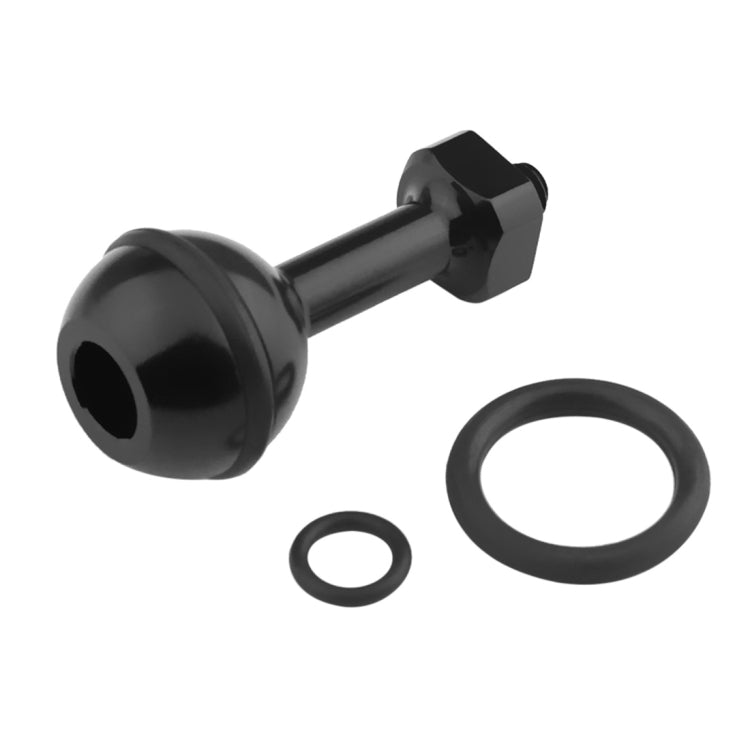 PULUZ 1/4 inch Screw Aluminum Ball Adapter Mount for GoPro, Insta360, DJI and Other Action Cameras, Diameter: 2.5cm(Black) - HoMEdemic™ 