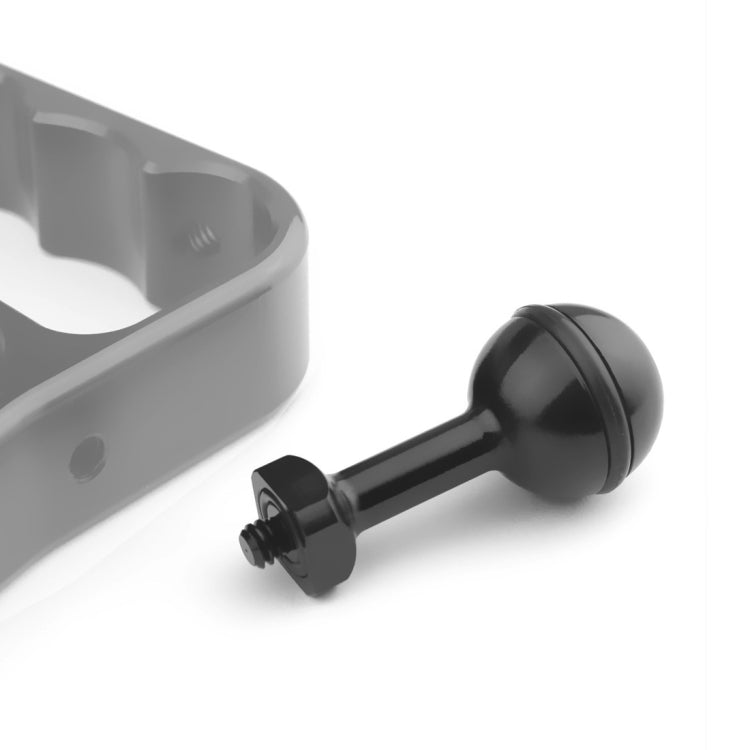 PULUZ 1/4 inch Screw Aluminum Ball Adapter Mount for GoPro, Insta360, DJI and Other Action Cameras, Diameter: 2.5cm(Black) - HoMEdemic™ 