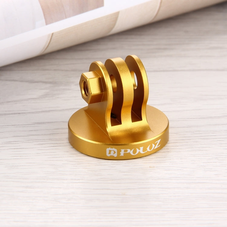 PULUZ 1/4 inch Screw Hole Tripod Mount CNC Adapter for GoPro, Insta360, DJI and Other Action Cameras(Gold) - HoMEdemic™ 