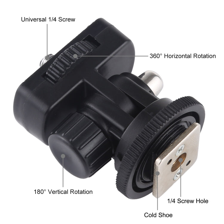PULUZ 1/4 inch Screw Thread Cold Shoe Tripod Mount Adapter - HoMEdemic™ 
