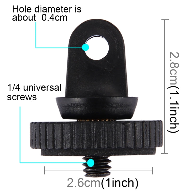 PULUZ 1/4 inch Screw Tripod Mount Adapter for GoPro, Insta360, DJI and Other Action Cameras 5mm Diameter Screw Hole, 3.3cm Diameter - HoMEdemic™ 