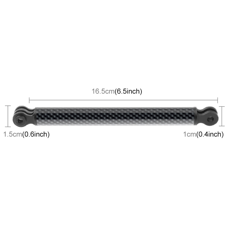 PULUZ 165mm Aluminum Alloy Carbon Fiber Floating Buoyancy Selfie-stick Extension Arm Rods for GoPro, Insta360, DJI and Other Action Cameras - HoMEdemic™ 