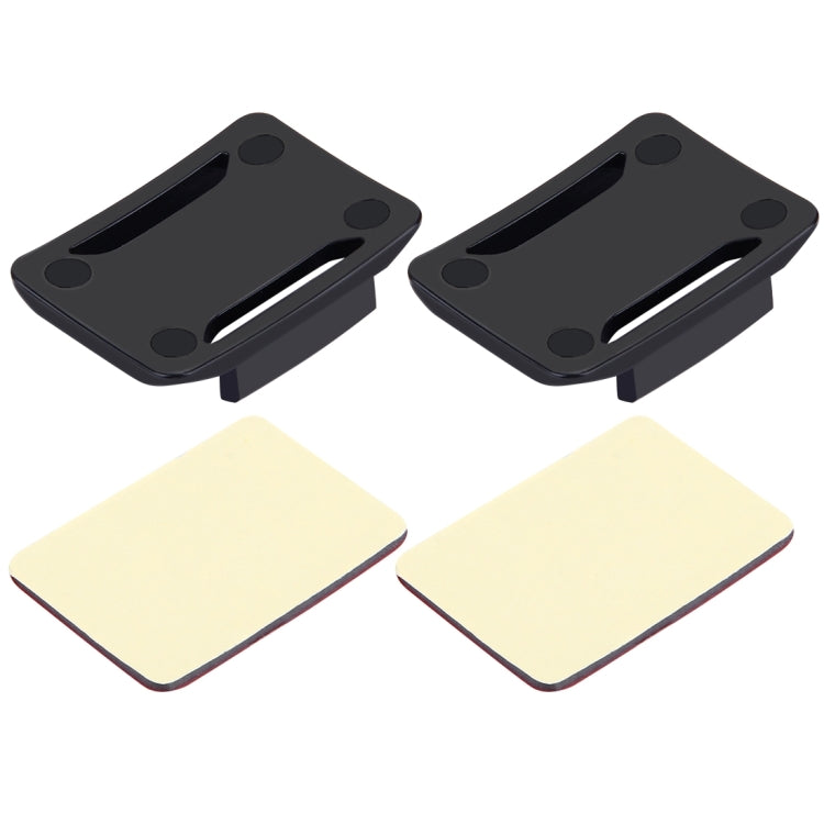 PULUZ 2 Curved Surface Mounts + 2 Adhesive Mount Stickers for PULUZ Action Sports Cameras Jaws Flex Clamp Mount for GoPro, Insta360, DJI and Other Action Cameras - HoMEdemic™ 