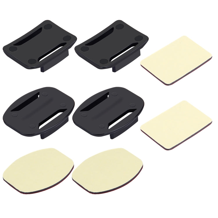 PULUZ 2 PCS Curved Surface Mounts + 2 PCS Flat Surface Mounts + 4 PCS Adhesive Mount Stickers for PULUZ Action Sports Cameras Jaws Flex Clamp Mount for GoPro, Insta360, DJI and Other Action Cameras - HoMEdemic™ 