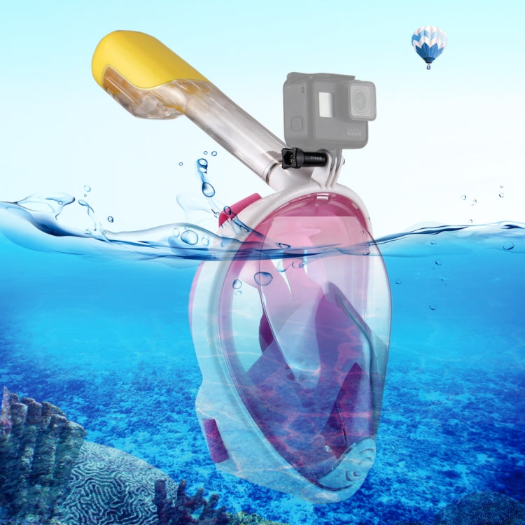 PULUZ 220mm Tube Water Sports Diving Equipment Full Dry Snorkel Mask for GoPro Hero12 Black / Hero11 /10 /9 /8 /7 /6 /5, Insta360 Ace / Ace Pro, DJI Osmo Action 4 and Other Action Cameras, L/XL Size(Pink) - HoMEdemic™ 