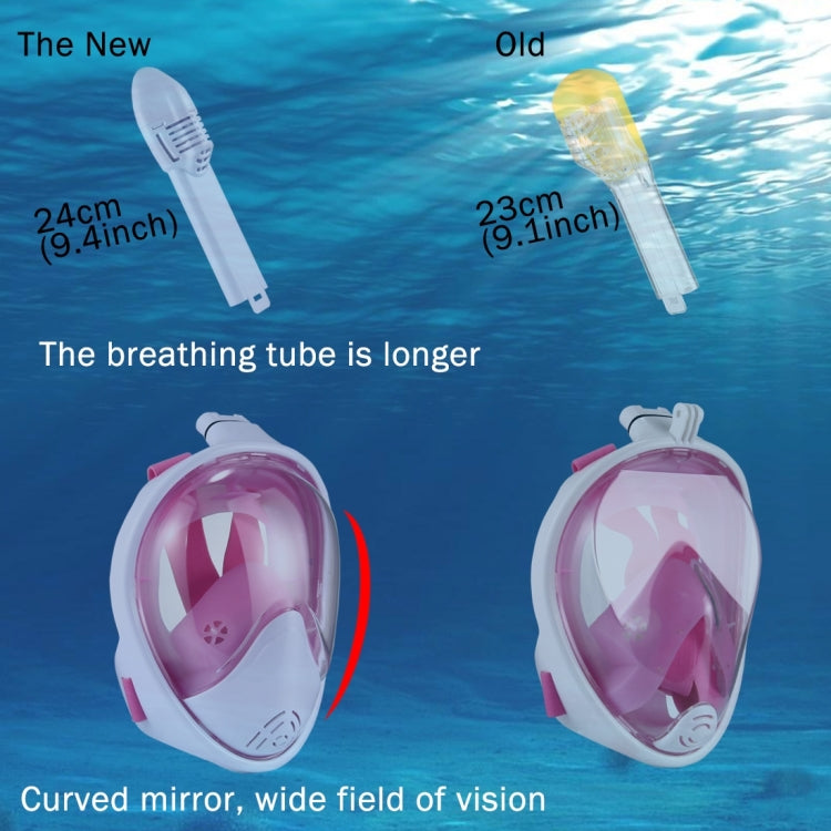 PULUZ 220mm Tube Water Sports Diving Equipment Full Dry Snorkel Mask for GoPro Hero12 Black / Hero11 /10 /9 /8 /7 /6 /5, Insta360 Ace / Ace Pro, DJI Osmo Action 4 and Other Action Cameras, L/XL Size(Pink) - HoMEdemic™ 