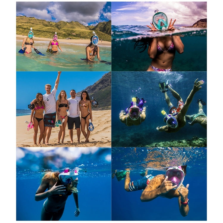 PULUZ 220mm Tube Water Sports Diving Equipment Full Dry Snorkel Mask for GoPro Hero12 Black / Hero11 /10 /9 /8 /7 /6 /5, Insta360 Ace / Ace Pro, DJI Osmo Action 4 and Other Action Cameras, L/XL Size(Pink) - HoMEdemic™ 