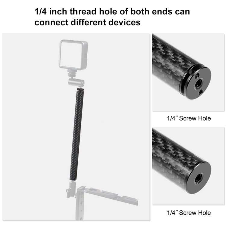 PULUZ 250mm Aluminum Alloy Carbon Fiber Floating Buoyancy Selfie-stick Extension Arm Rods for GoPro, Insta360, DJI and Other Action Cameras - HoMEdemic™ 