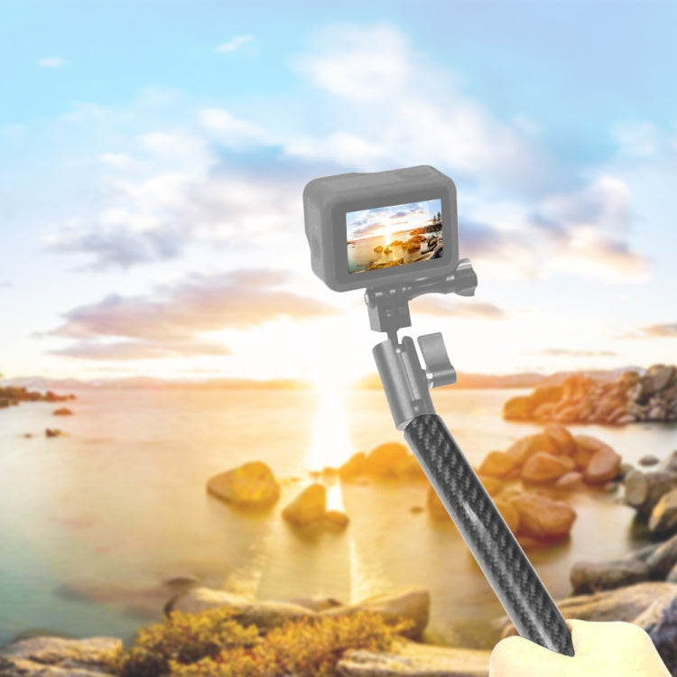 PULUZ 250mm Aluminum Alloy Carbon Fiber Floating Buoyancy Selfie-stick Extension Arm Rods for GoPro, Insta360, DJI and Other Action Cameras - HoMEdemic™ 