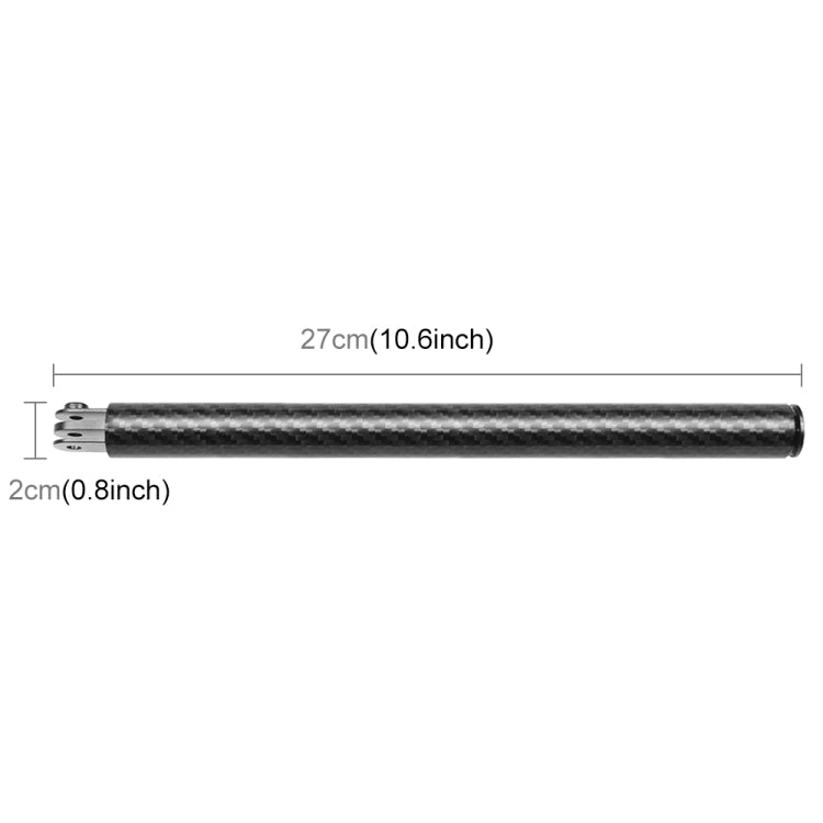 PULUZ 275mm Aluminum Alloy Carbon Fiber Floating Buoyancy Selfie-stick Extension Arm Rods for GoPro, Insta360, DJI and Other Action Cameras - HoMEdemic™ 