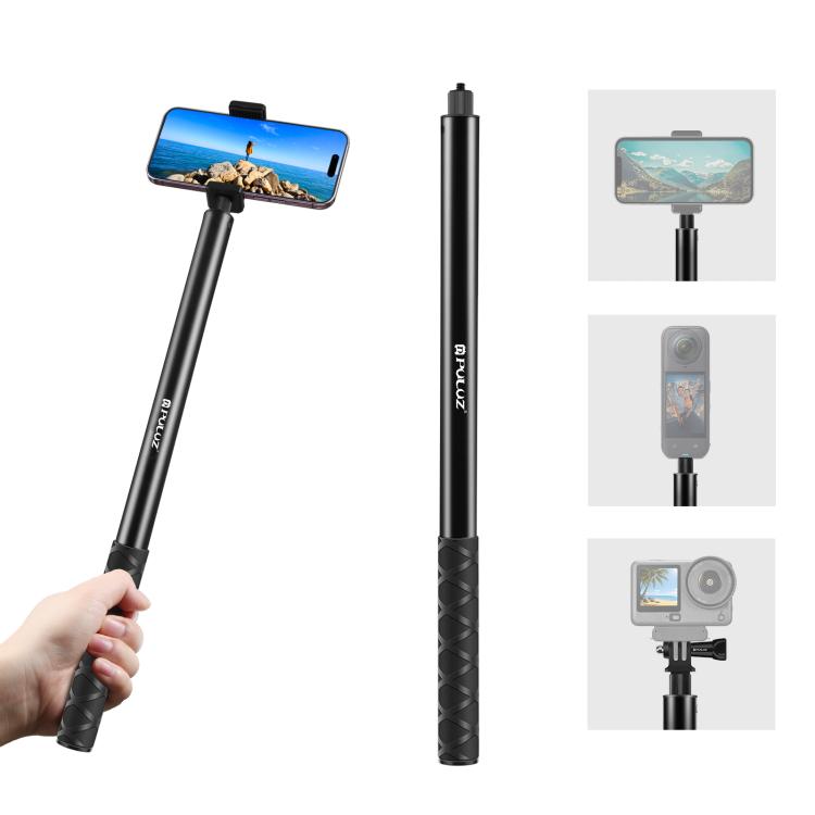 PULUZ 2m Metal Selfie Stick Monopod  for Insta360 One RS / X2 / X3 / X4 / DJI Osmo 360 (Black) - HoMEdemic™ 