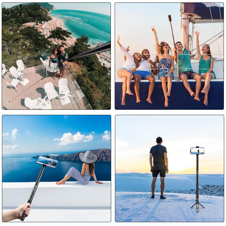 PULUZ 2m Metal Selfie Stick Monopod  for Insta360 One RS / X2 / X3 / X4 / DJI Osmo 360 (Black) - HoMEdemic™ 
