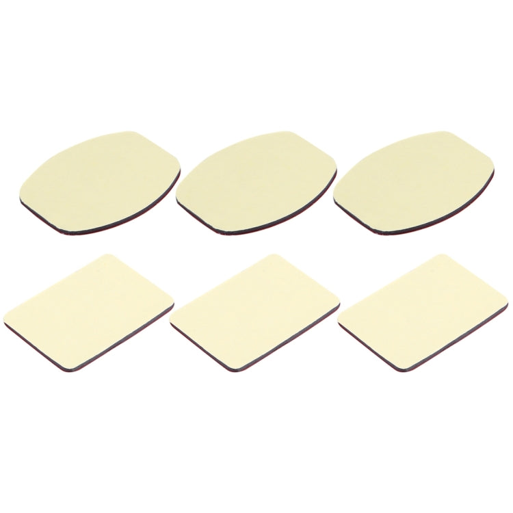 PULUZ 3 Flat Adhesive Pad Stickers + 3 Curved Adhesive Pad Stickers for GoPro, Insta360, DJI and Other Action Cameras - HoMEdemic™ 