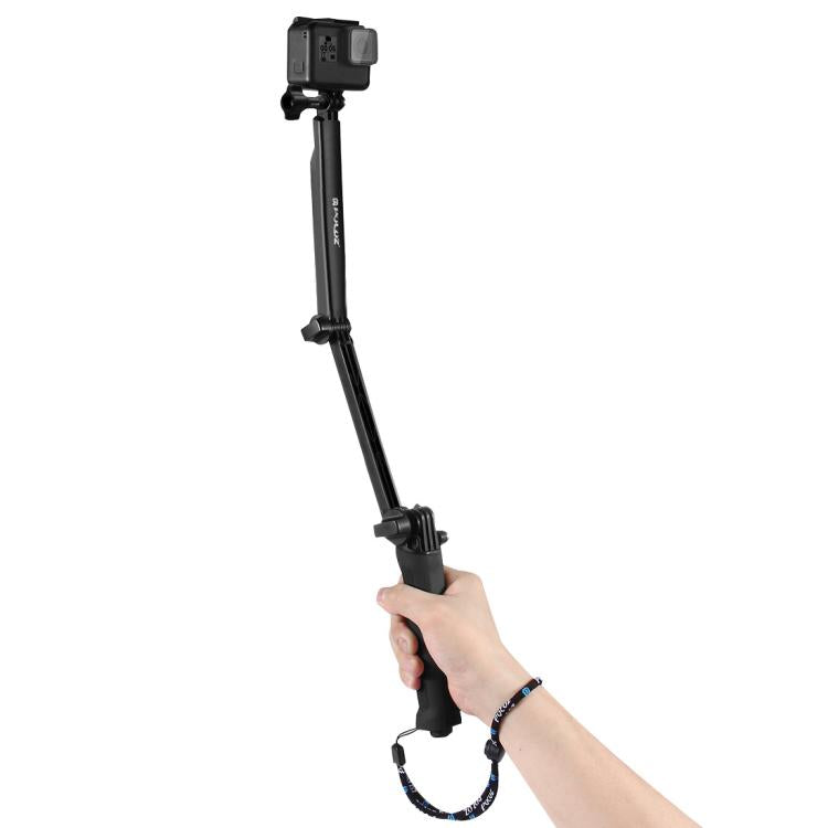 PULUZ 3-Way Grip Foldable Tripod Selfie-stick Extension Monopod for GoPro, Insta360 ONE R, DJI Osmo Action and Other Action Cameras, Length: 20-58cm - HoMEdemic™ 