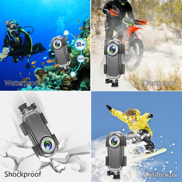 PULUZ 30m Underwater Waterproof Housing Case for Insta360 ONE X2(Transparent) - HoMEdemic™ 
