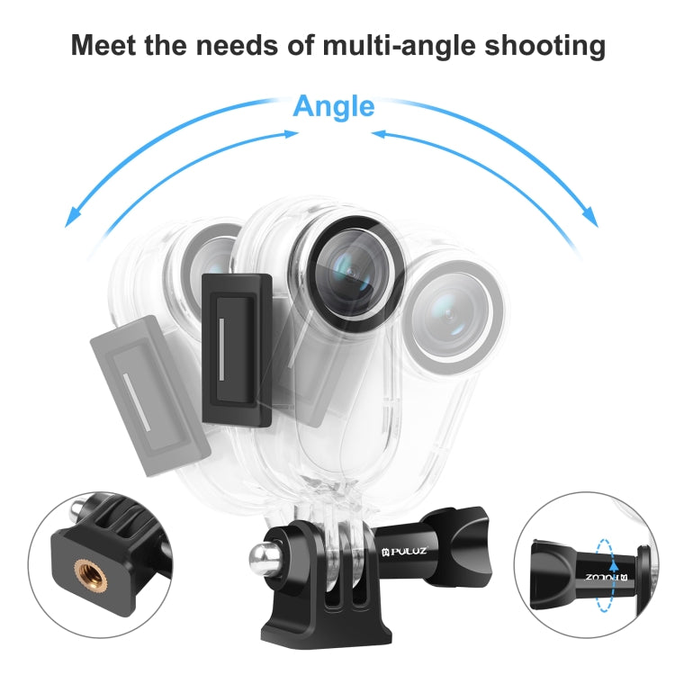 PULUZ 30m Underwater Waterproof Housing Protective Case for Insta360 GO 2, with Base Adapter & Screw(Transparent) - HoMEdemic™ 