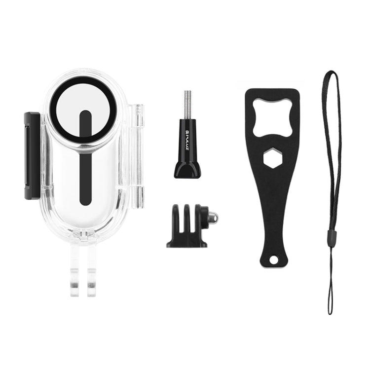 PULUZ 30m Underwater Waterproof Housing Protective Case for Insta360 GO 2, with Base Adapter & Screw(Transparent) - HoMEdemic™ 