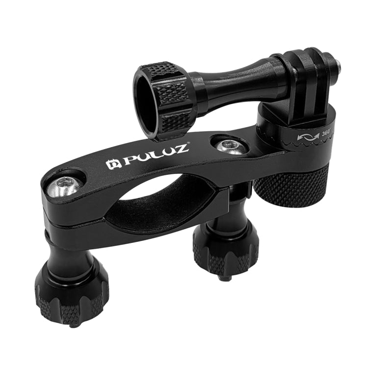 PULUZ 360 Degree Rotation Bike Aluminum Handlebar Adapter Mount with Screw for GoPro, Insta360, DJI and Other Action Cameras(Black) - HoMEdemic™ 