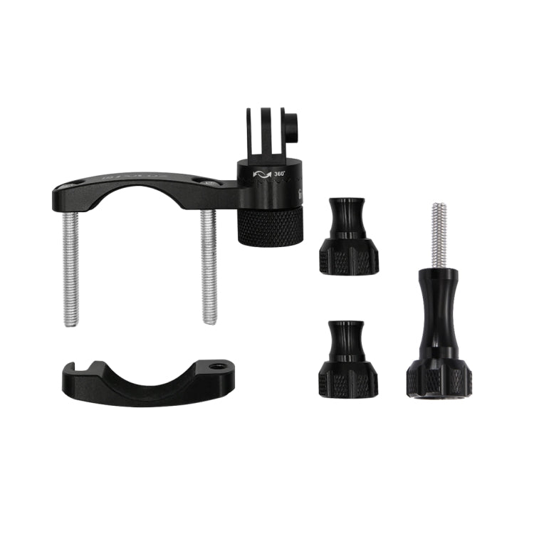 PULUZ 360 Degree Rotation Bike Aluminum Handlebar Adapter Mount with Screw for GoPro, Insta360, DJI and Other Action Cameras(Black) - HoMEdemic™ 