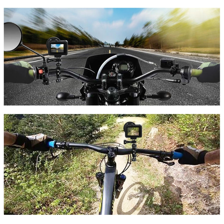 PULUZ 360 Degree Rotation Bike Aluminum Handlebar Adapter Mount with Screw for GoPro, Insta360, DJI and Other Action Cameras(Black) - HoMEdemic™ 