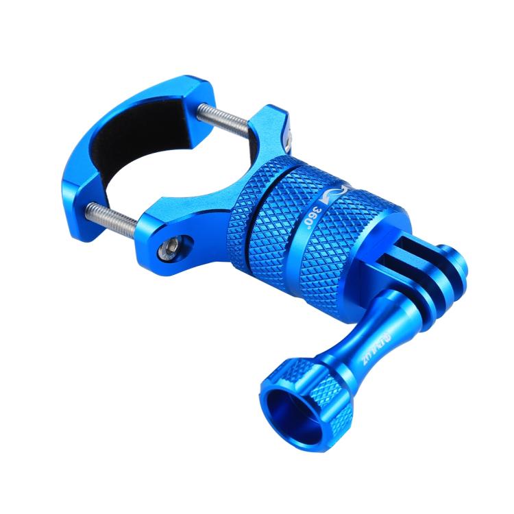 PULUZ 360 Degree Rotation Bike Aluminum Handlebar Adapter Mount with Screw for GoPro, Insta360, DJI and Other Action Cameras(Blue) - HoMEdemic™ 