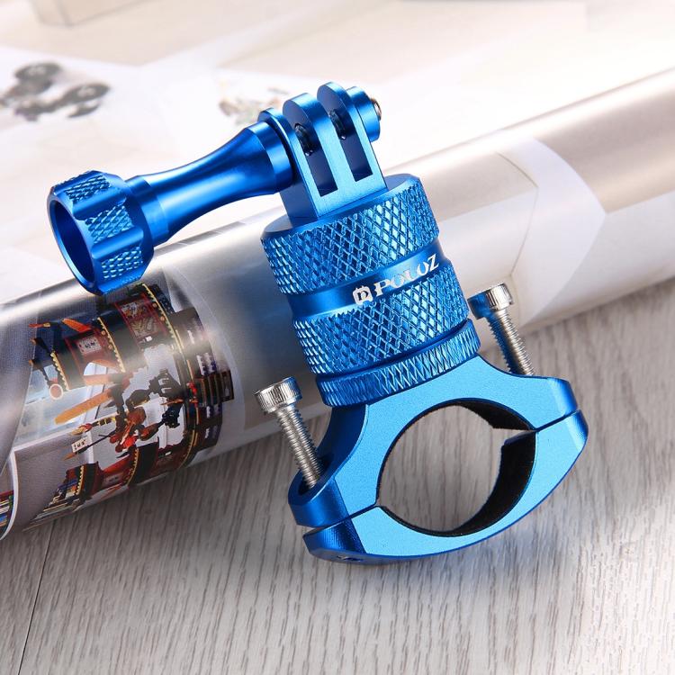 PULUZ 360 Degree Rotation Bike Aluminum Handlebar Adapter Mount with Screw for GoPro, Insta360, DJI and Other Action Cameras(Blue) - HoMEdemic™ 