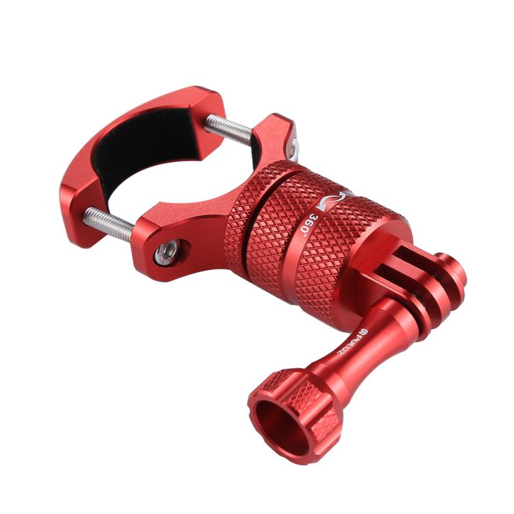 PULUZ 360 Degree Rotation Bike Aluminum Handlebar Adapter Mount with Screw for GoPro, Insta360, DJI and Other Action Cameras(Red) - HoMEdemic™ 