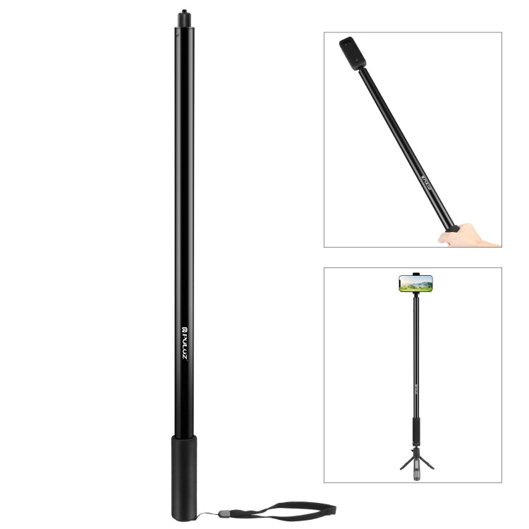 PULUZ 3m Metal Selfie Stick Monopod  for Insta360 One RS / X2 / X3 / X4 / DJI Osmo 360 (Black) - HoMEdemic™ 