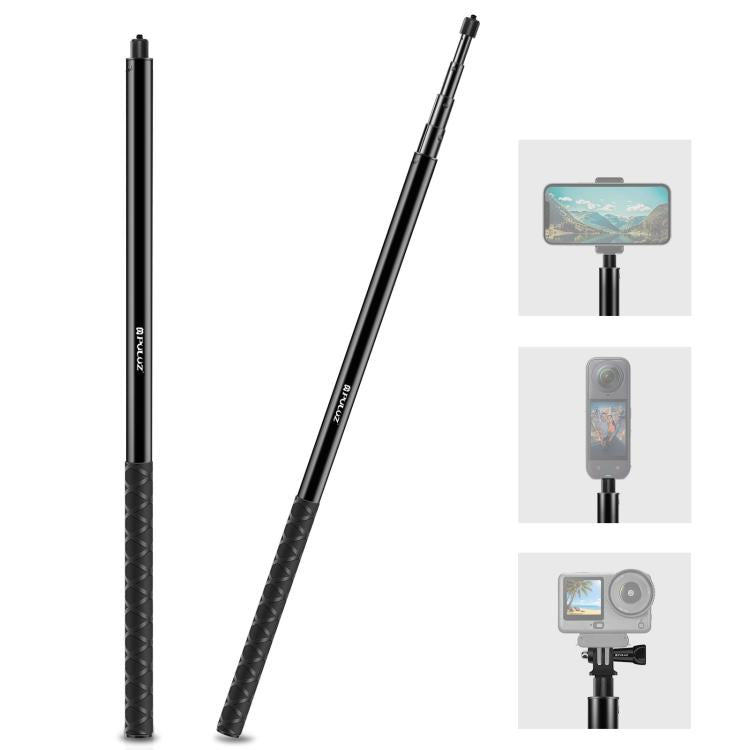 PULUZ 3m Metal Selfie Stick Monopod  for Insta360 One RS / X2 / X3 / X4 / DJI Osmo 360 (Black) - HoMEdemic™ 