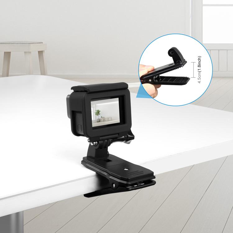 PULUZ 4 in 1 360 Degree Rotating Backpack Hat QR Clip Rec-mounts with Phone Clamp Kit - HoMEdemic™ 