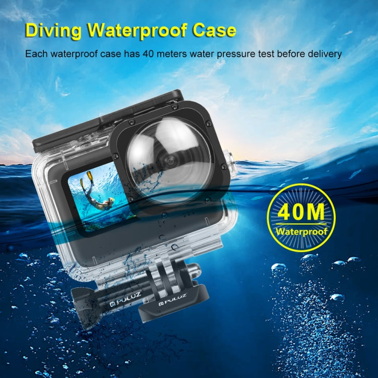 PULUZ 40m Waterproof Housing Protective Case with Buckle Basic Mount & Screw for GoPro HERO12 Black /11 Black /11 Black Mini /10 Black /9 Black Max Lens Mod(Transparent) - HoMEdemic™ 