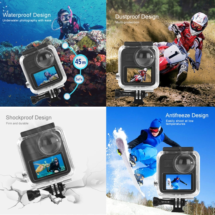 PULUZ 45m Underwater Waterproof Housing Diving Case for GoPro MAX, with Buckle Basic Mount & Screw - HoMEdemic™ 