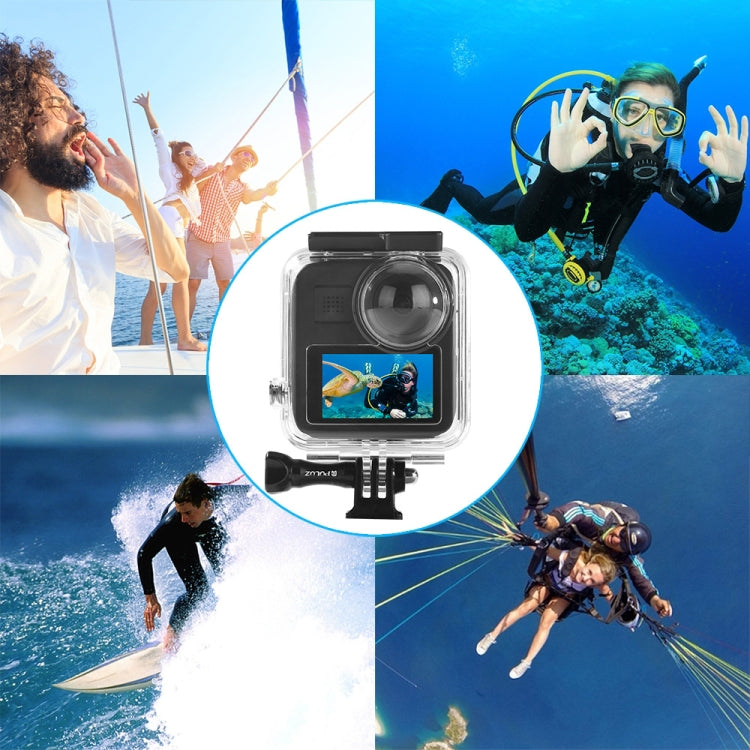 PULUZ 45m Underwater Waterproof Housing Diving Case for GoPro MAX, with Buckle Basic Mount & Screw - HoMEdemic™ 