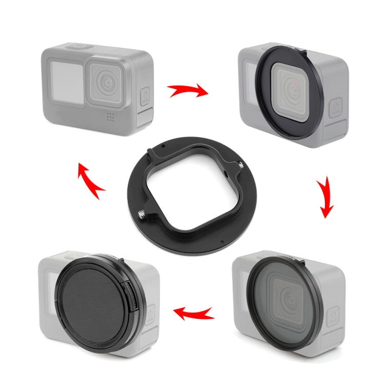PULUZ 52mm UV Lens Filter for GoPro HERO12 Black /11 Black Mini /11 Black /10 Black /9 Black, with Adapter Ring - HoMEdemic™ 