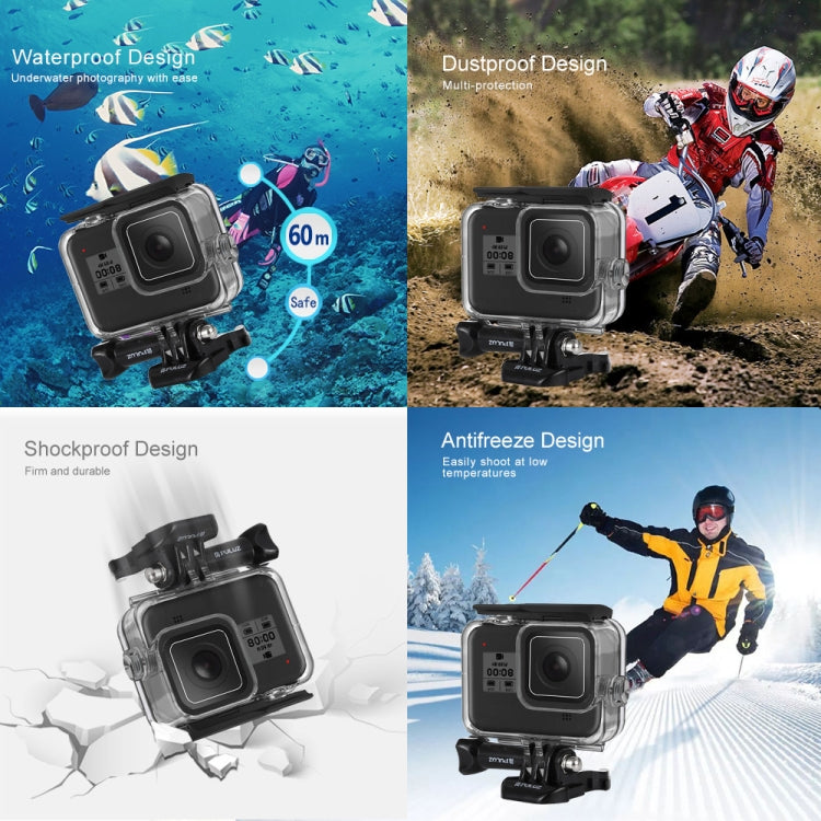PULUZ 60m Underwater Depth Diving Case Waterproof Camera Housing for GoPro HERO8 Black - HoMEdemic™ 