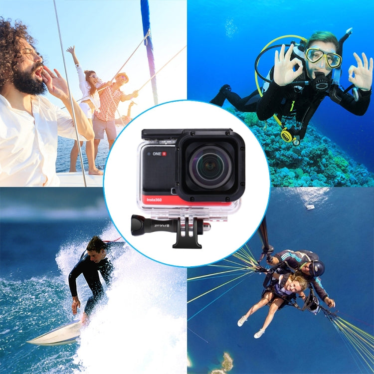 PULUZ 60m Underwater Depth Diving Case Waterproof Camera Housing for Insta360 ONE R 4K Wide-angle Edition(Transparent) - HoMEdemic™ 