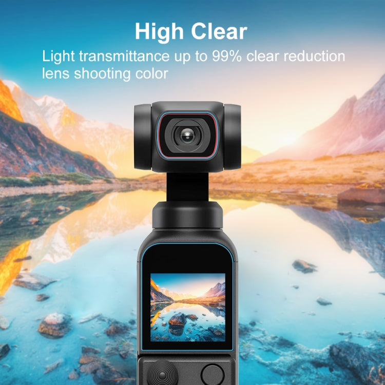 PULUZ 9H 2.5D HD Tempered Glass Lens Protector + Screen Film for DJI OSMO Pocket 2 - HoMEdemic™ 