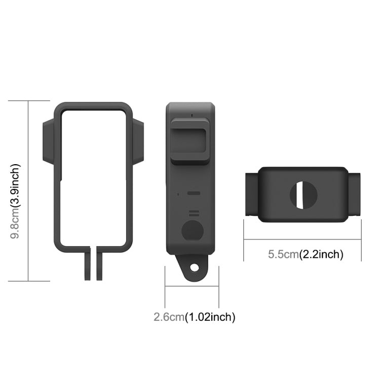 PULUZ ABS Protective Frame Cage with Dual Cold Shoes for DJI Action 2 (Black) - HoMEdemic™ 