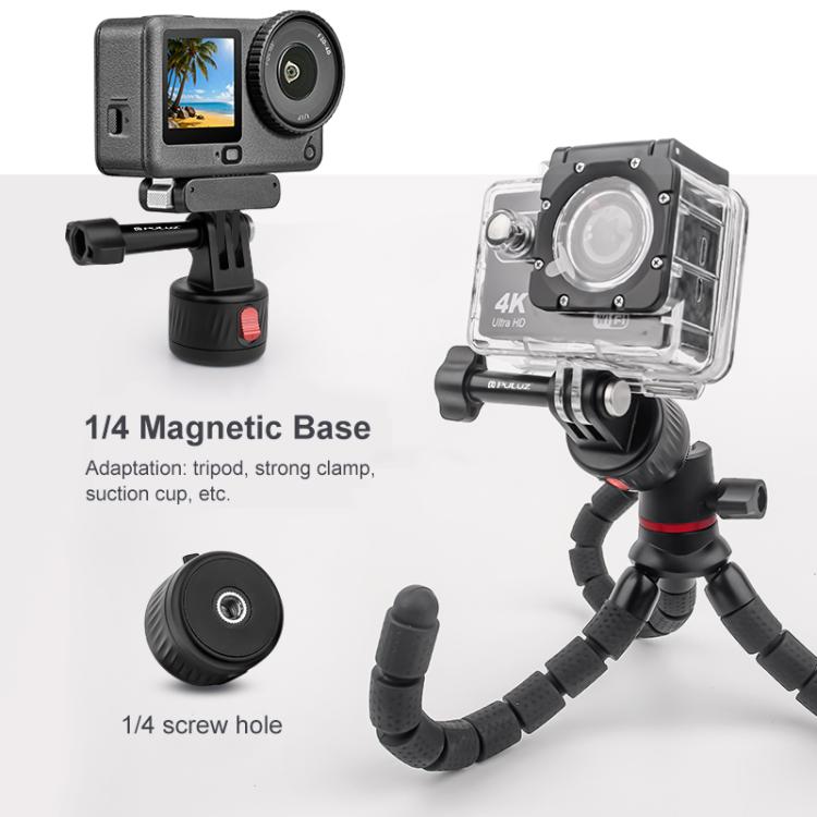 PULUZ Action Camera 1/4 inch Magnetic Base Adapter (Black) - HoMEdemic™ 