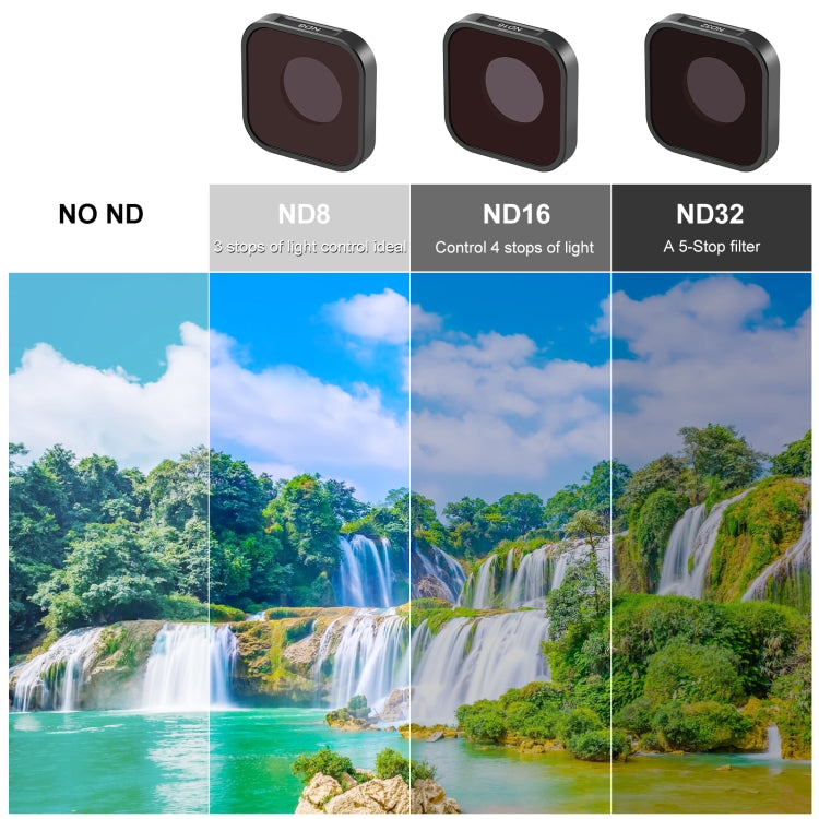 PULUZ Action Camera ND32 Lens Filter For GoPro HERO13 Black /12 Black /11 Black /11 Black Mini /10 Black /9 Black - HoMEdemic™ 