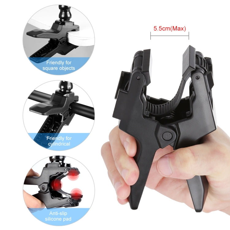 PULUZ Action Sports Cameras Jaws Flex Clamp Mount for GoPro, Insta360, DJI and Other Action Cameras - HoMEdemic™ 
