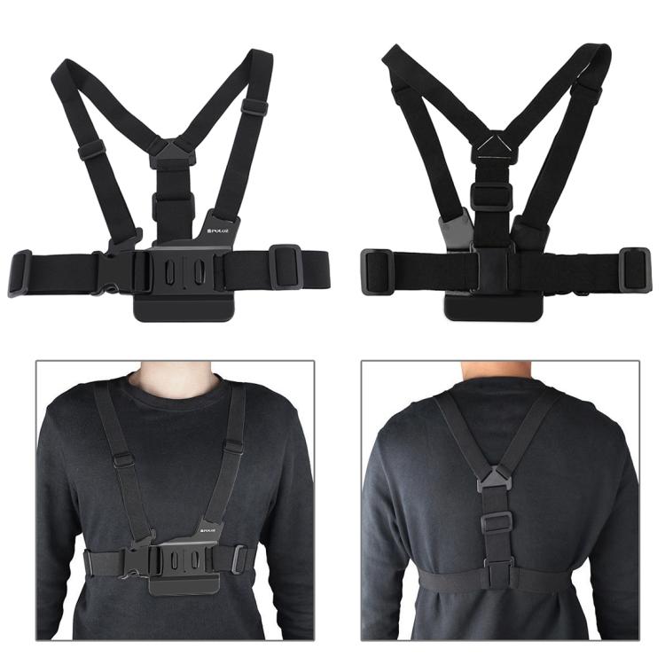 PULUZ Adjustable Body Mount Belt Chest Strap with J Hook Mount & Long Screw for GoPro, Insta360, DJI and Other Action Cameras - HoMEdemic™ 