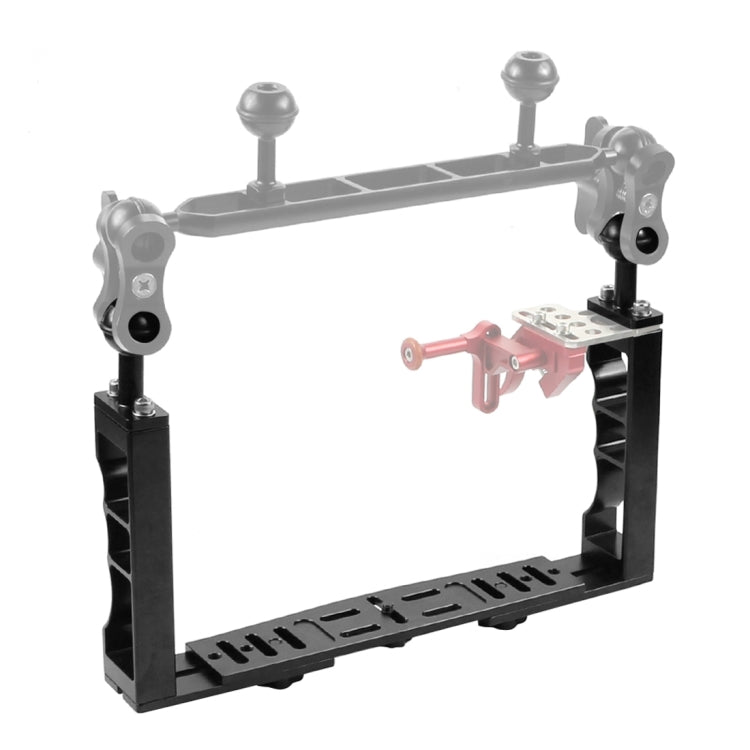 PULUZ Adjustable Diving Dual Hand-held CNC Aluminum Lamp Arm Holder for Diving Underwater Photography System, Upgrade Version - HoMEdemic™ 