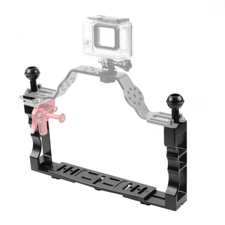 PULUZ Adjustable Diving Dual Hand-held CNC Aluminum Lamp Arm Holder for Diving Underwater Photography System, Upgrade Version - HoMEdemic™ 