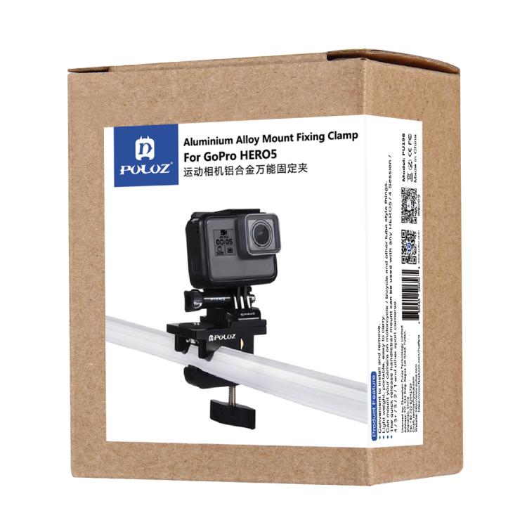 PULUZ Aluminium Alloy Mount Universal Fixing Clamp for GoPro, Insta360, DJI and Other Action Cameras - HoMEdemic™ 