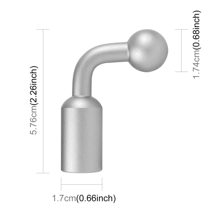 PULUZ Aluminum Alloy 17mm Ball Head Bracket Base Adapter (Silver) - HoMEdemic™ 