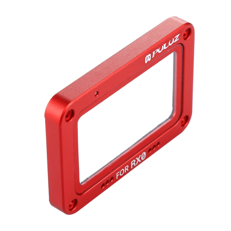 PULUZ Aluminum Alloy Flame + Tempered Glass Lens Protector for Sony RX0 / RX0 II, with Screws and Screwdrivers(Red) - HoMEdemic™ 