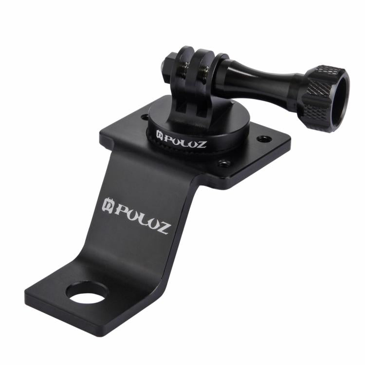 PULUZ Aluminum Alloy Motorcycle Fixed Holder Mount with Tripod Adapter & Screw for GoPro, Insta360, DJI and Other Action Cameras(Black) - HoMEdemic™ 